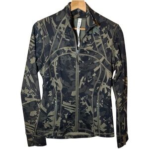 Lululemon Camo Full Zip Athletic Jacket Size 8